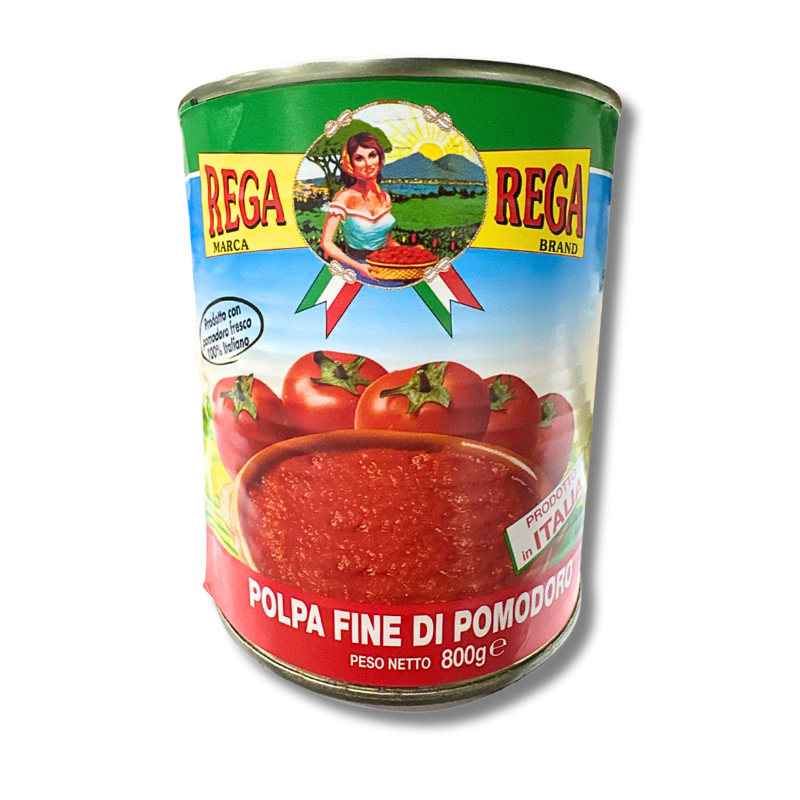 Rega Crushed Tomatoes 28oz – 100% Italian Sun-Ripened Tomatoes