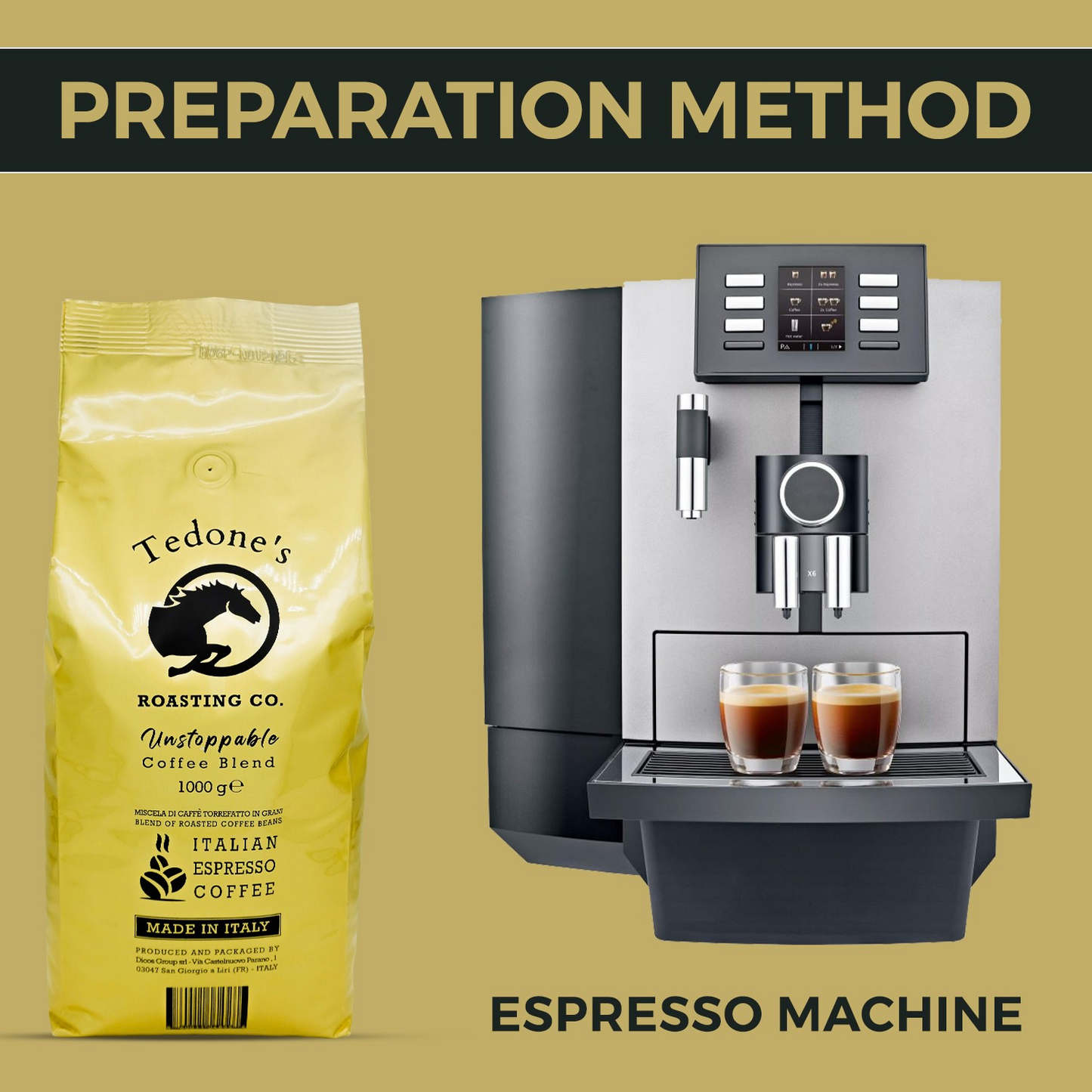 coffee beans and espresso machine