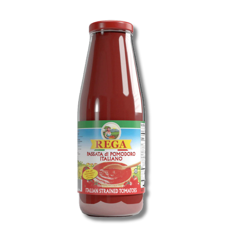 Rega Strained Tomatoes | 24oz Glass Jar (Case of 12) – Italy