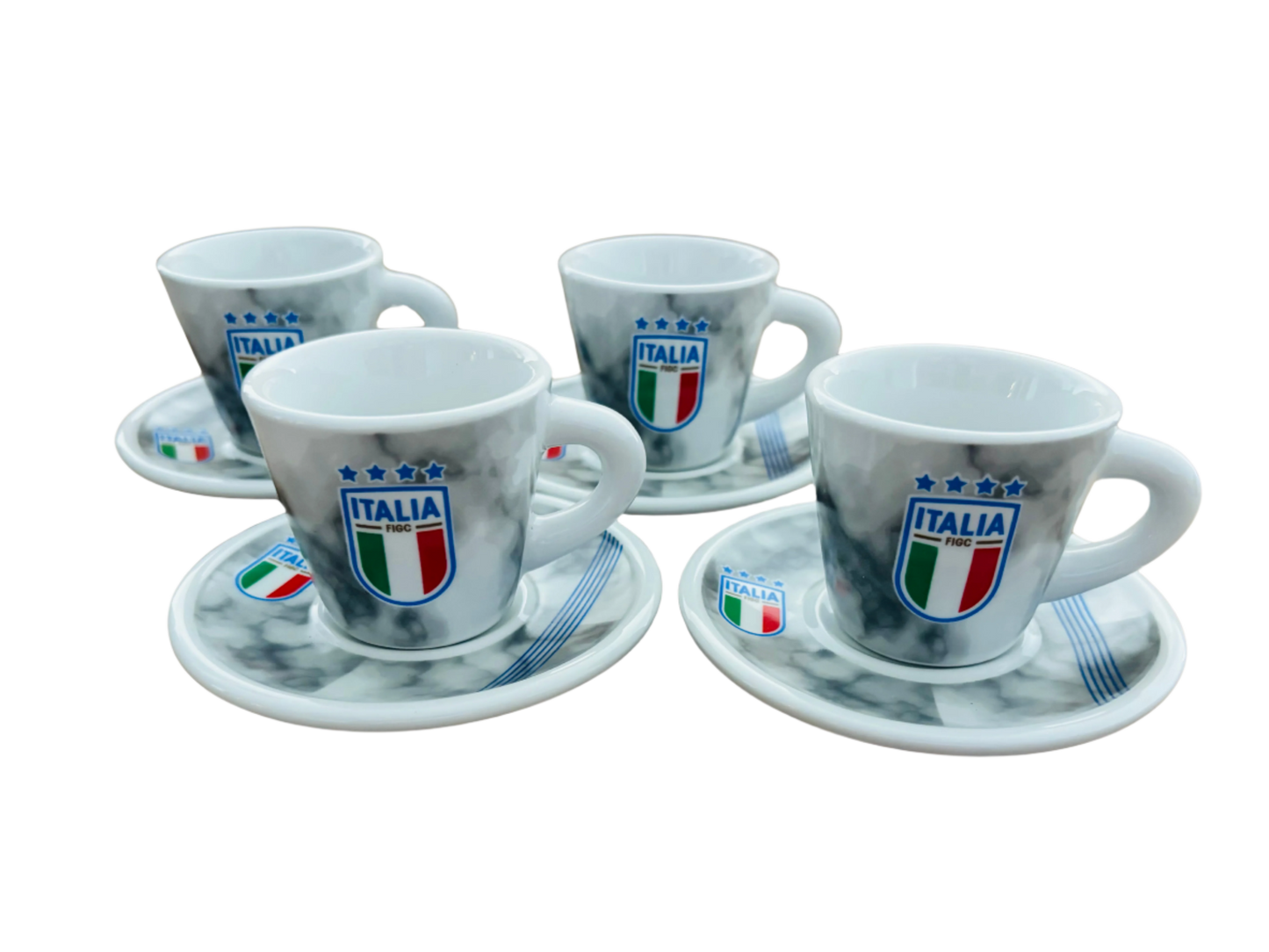 Italia National Espresso Cups (set of 4 cups) Made in Italy