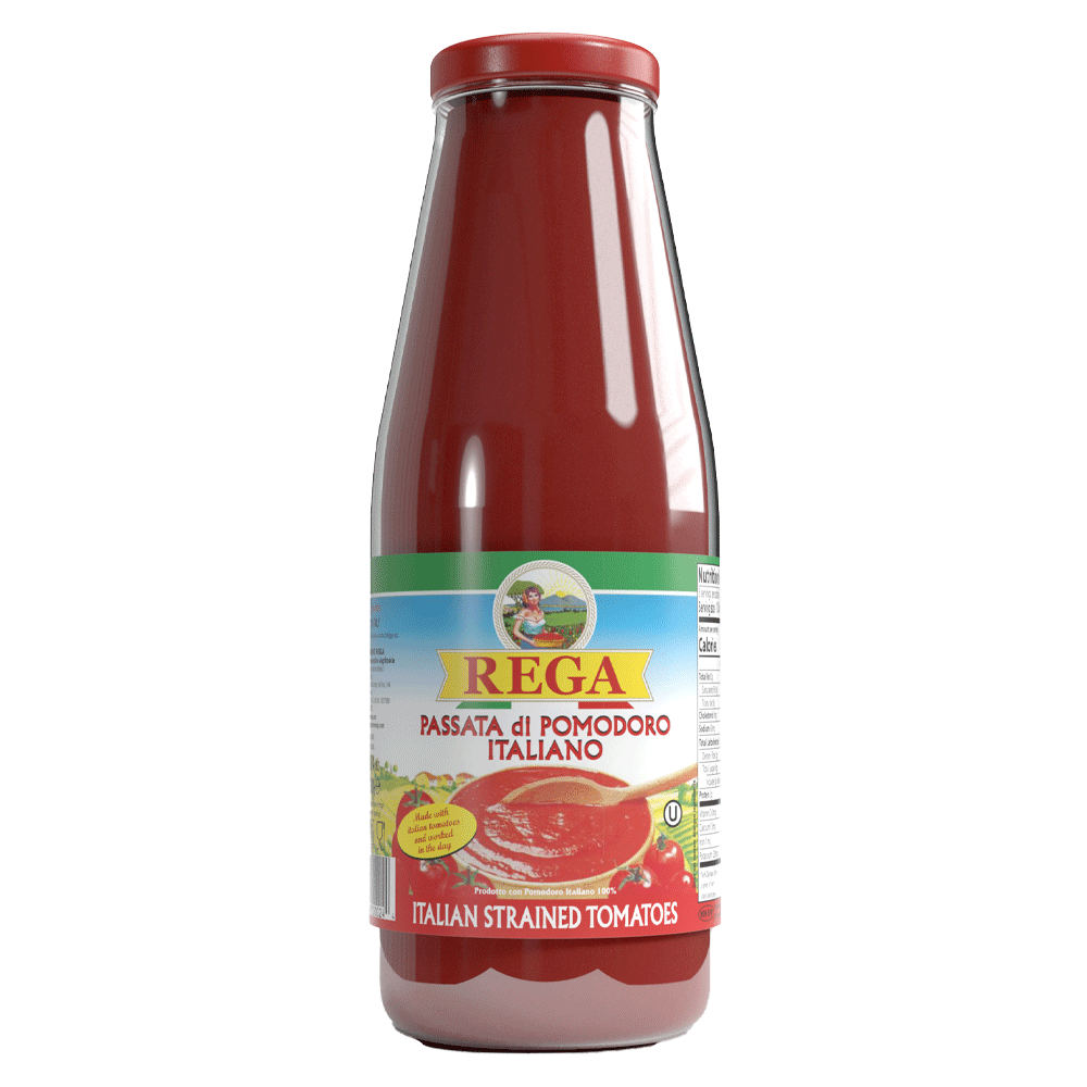 Rega Strained Tomatoes | 24oz Glass Jar (Case of 12) – Italy