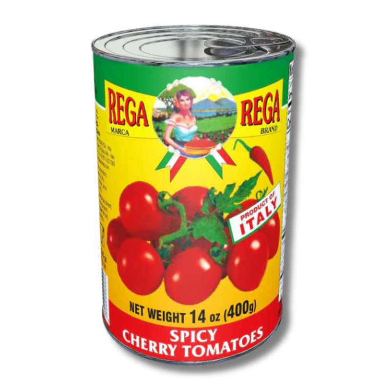 Rega Spicy Cherry Tomatoes | 14oz Cans – Imported from Italy