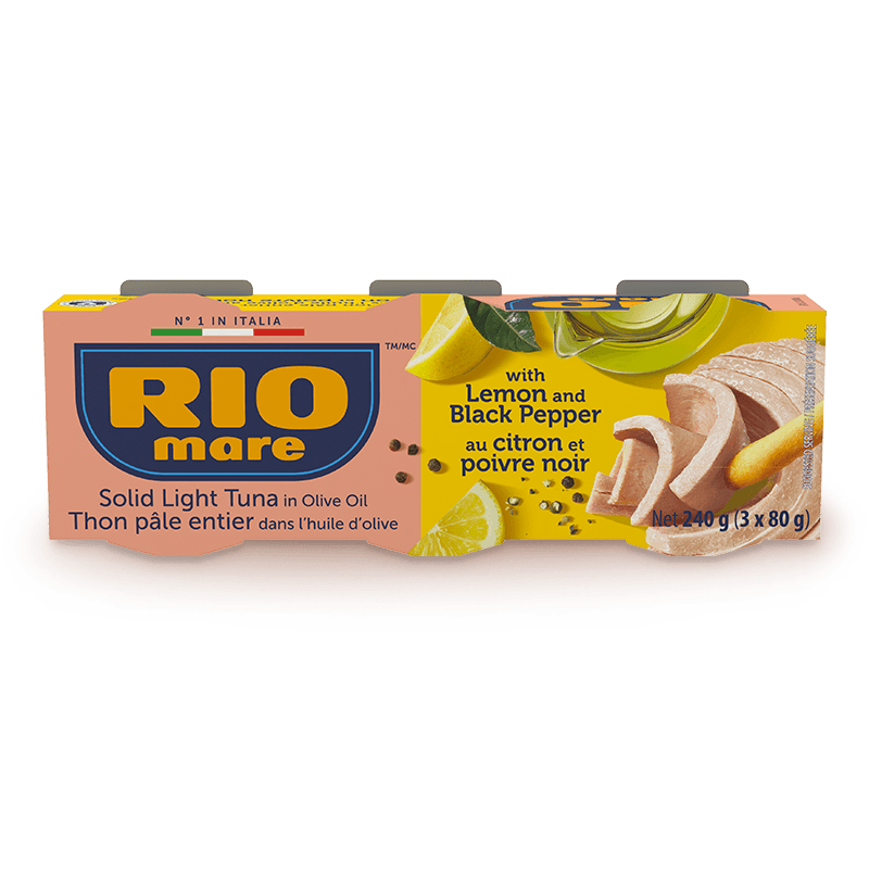Solid Light Tuna in olive oil with Lemon and Pepper
