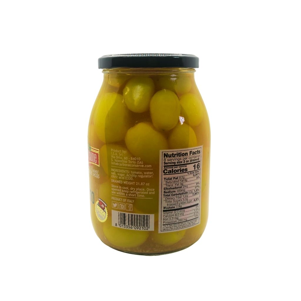 Carbone Yellow Datterino Tomatoes in Water | 2.2 lbs – Sweet & Juicy