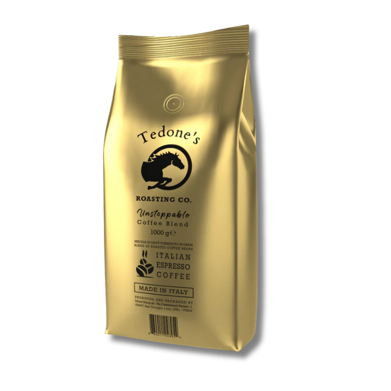 Tedone UNSTOPPABLE Medium Roast Whole Espresso Beans (2.2 lbs) - Best for Espresso & Cold Brew