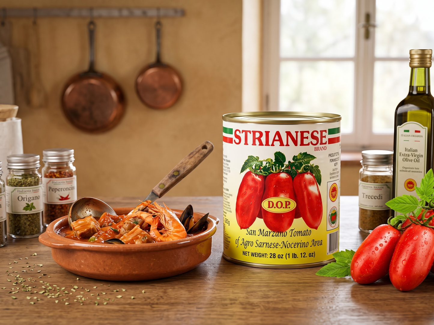 Strianese San Marzano D.O.P Whole Peeled Tomatoes | 28oz Can