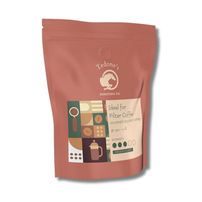 Tedone Medium Roast Gourmet Ground Coffee (1.1 lbs) - Perfect for French Press & Filter Coffee