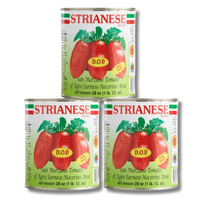 Strianese San Marzano DOP Authentic Whole Peeled Plum Tomatoes (28 oz)