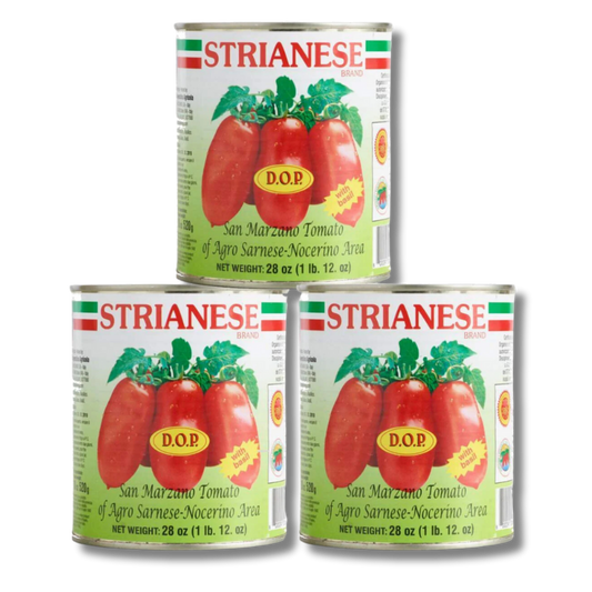 Strianese San Marzano DOP Authentic Whole Peeled Plum Tomatoes (28 oz)