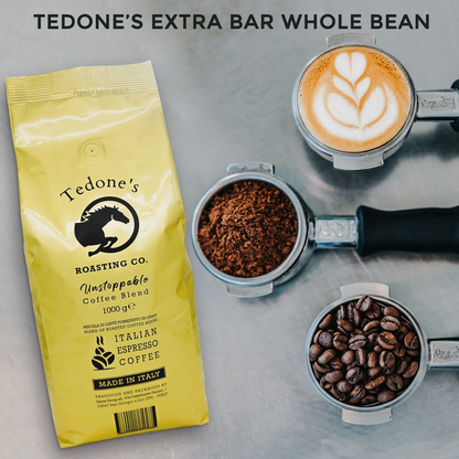 Tedone UNSTOPPABLE Medium Roast Whole Espresso Beans (2.2 lbs) - Best for Espresso & Cold Brew