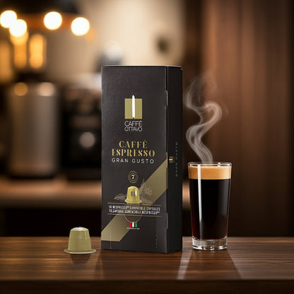 Caffè Ottavo Gran Gusto Espresso Capsules -5 packs (50 capsules)