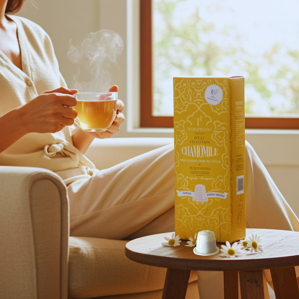 TeEspresso Chamomile Loose Leaf Tea Capsules -5 packs (50 capsules)