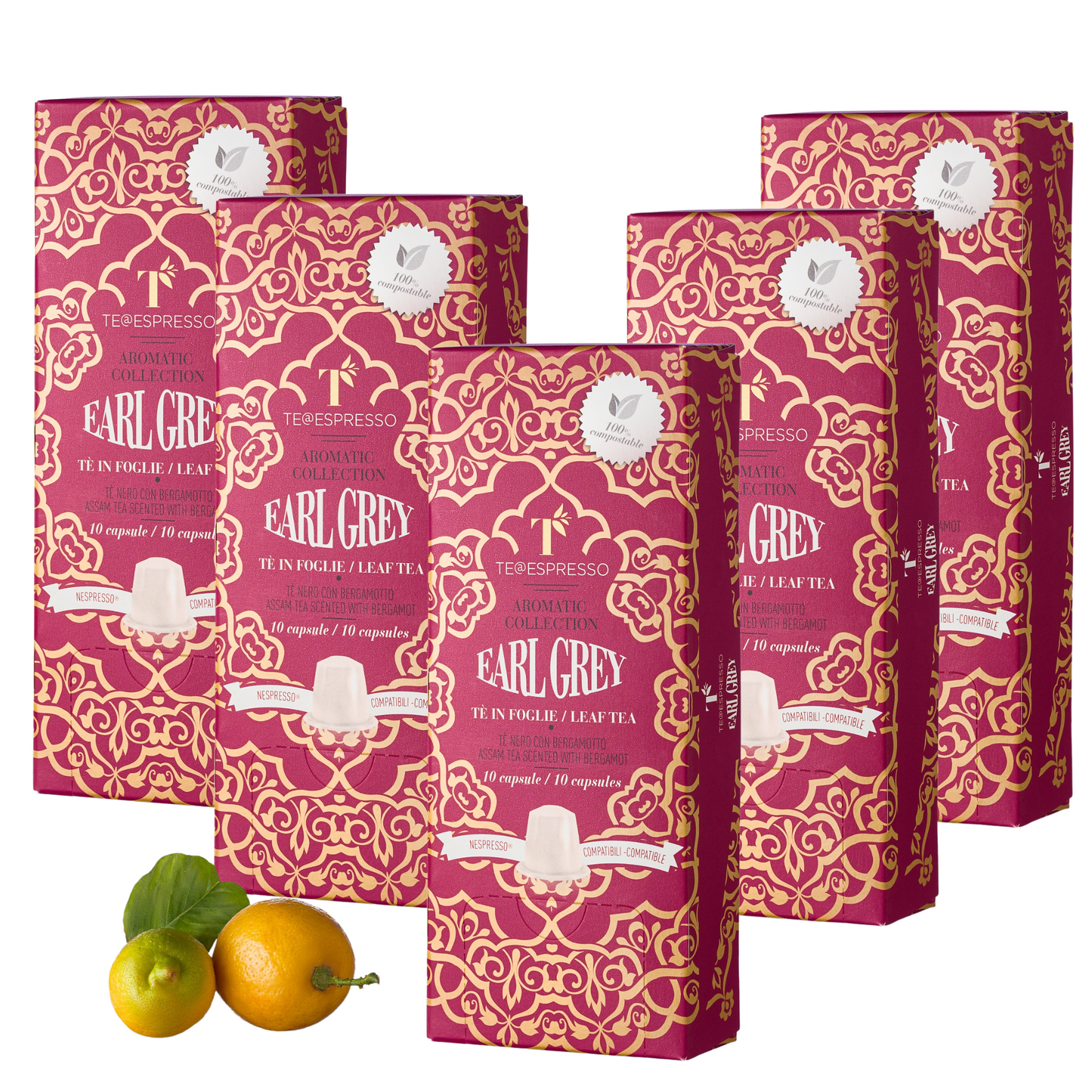 TeEspresso Earl Grey Loose Leaf Tea Capsules - 5 packs (50 capsules)