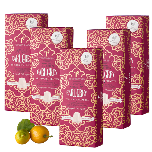 TeEspresso Earl Grey Loose Leaf Tea Capsules - 5 packs (50 capsules)