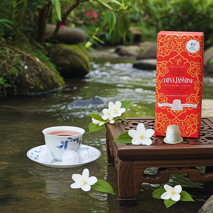 TeEspresso China Jasmine Loose Leaf Tea Capsules -5 packs (50 capsules)