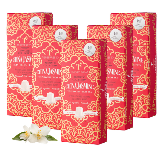 TeEspresso China Jasmine Loose Leaf Tea Capsules -5 packs (50 capsules)