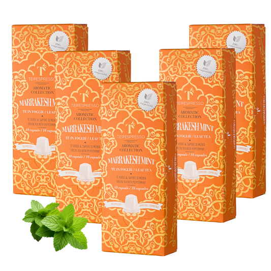 TeEspresso Marrakesh Mint Loose Leaf Tea Capsules -5 packs (50 capsules)
