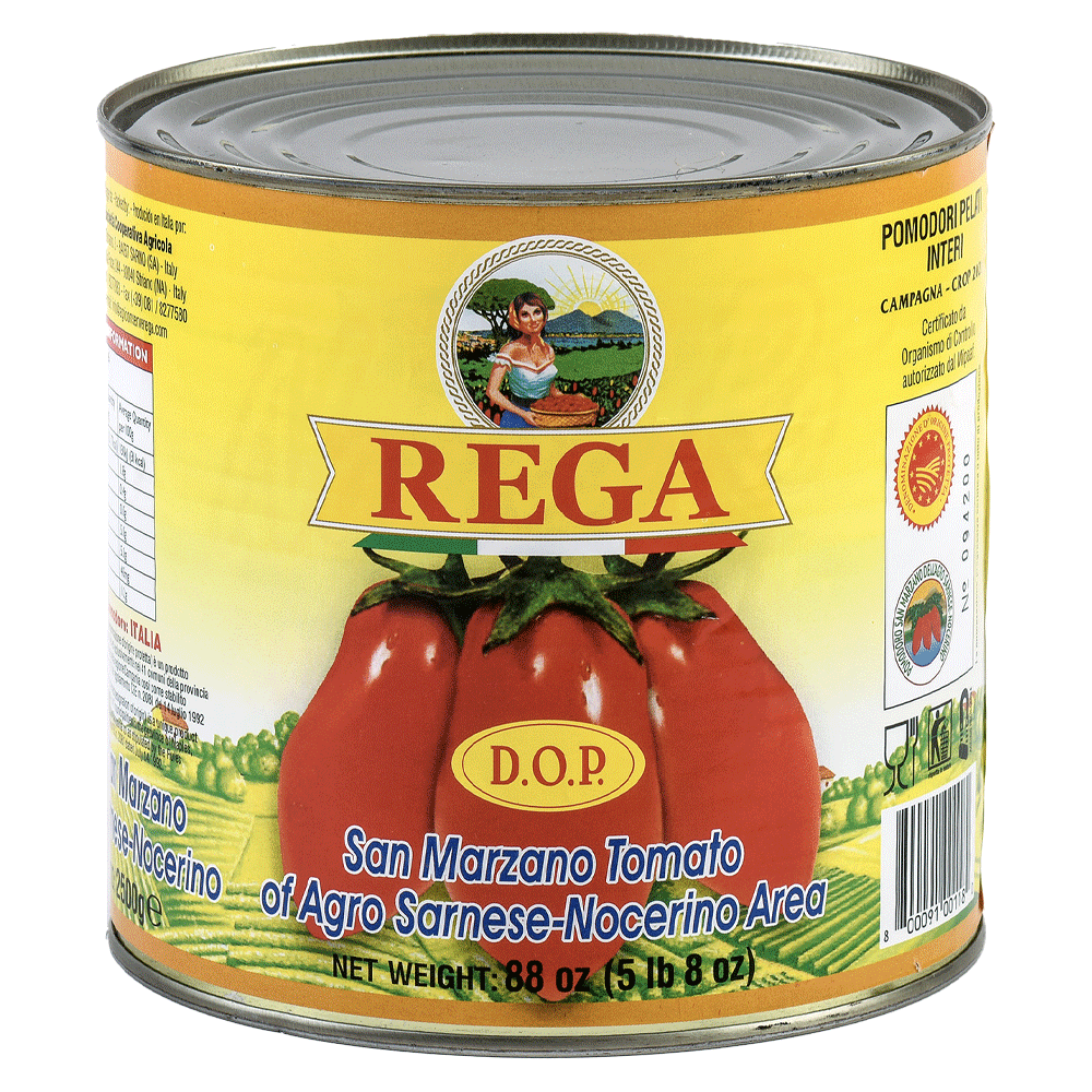 Rega San Marzano Whole Peeled Plum Tomatoes (90 oz)