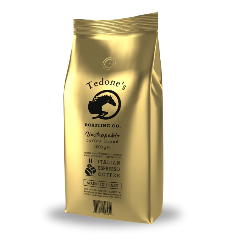 Tedone UNSTOPPABLE Medium Roast Whole Espresso Beans (2.2 lbs) - Best for Espresso & Cold Brew