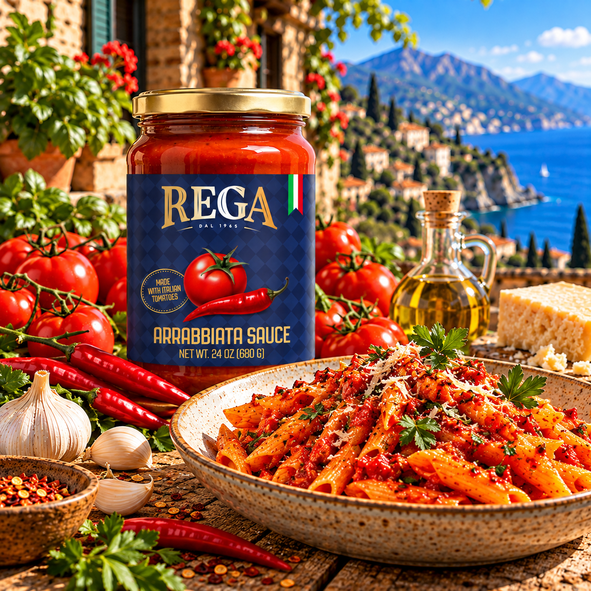 REGA Arrabbiata — Italian lifestyle photograph