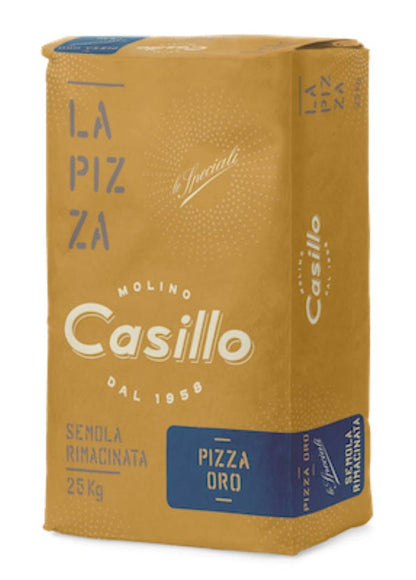 Casillo PIZZA ORO DOUBLE MILLED DURUM WHEAT SEMOLINA (25kg)