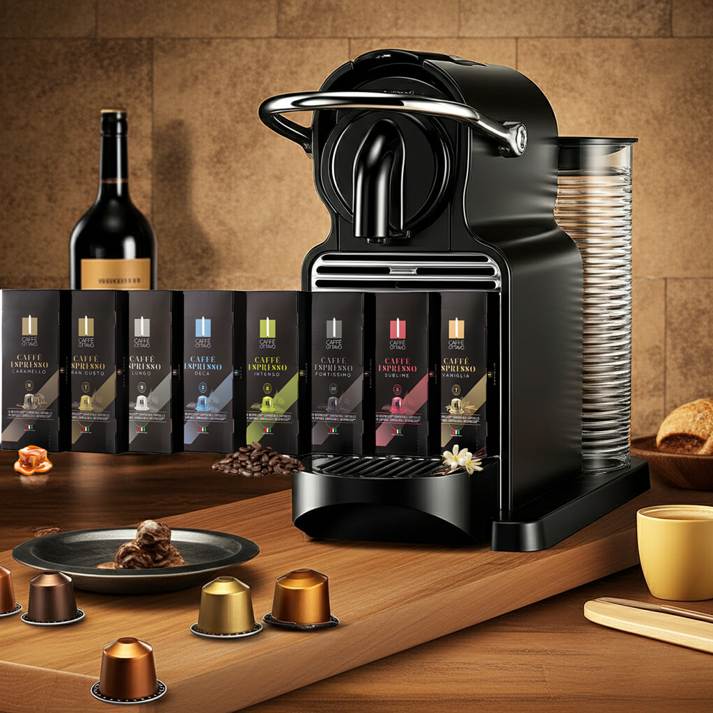 Caffè Ottavo Mixed Variety Espresso Capsules – 8 Blends (80 capsules)